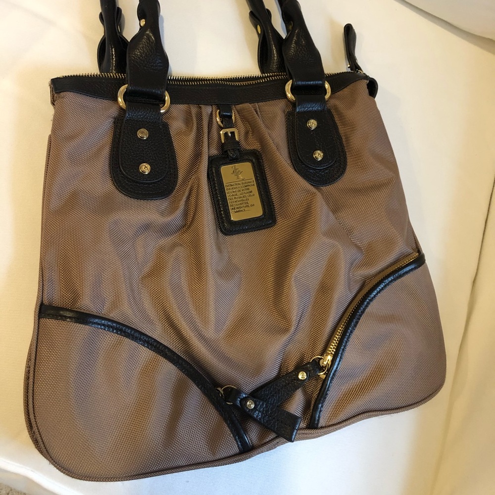 NWOT JPK Paris zipper shoulder tote tan